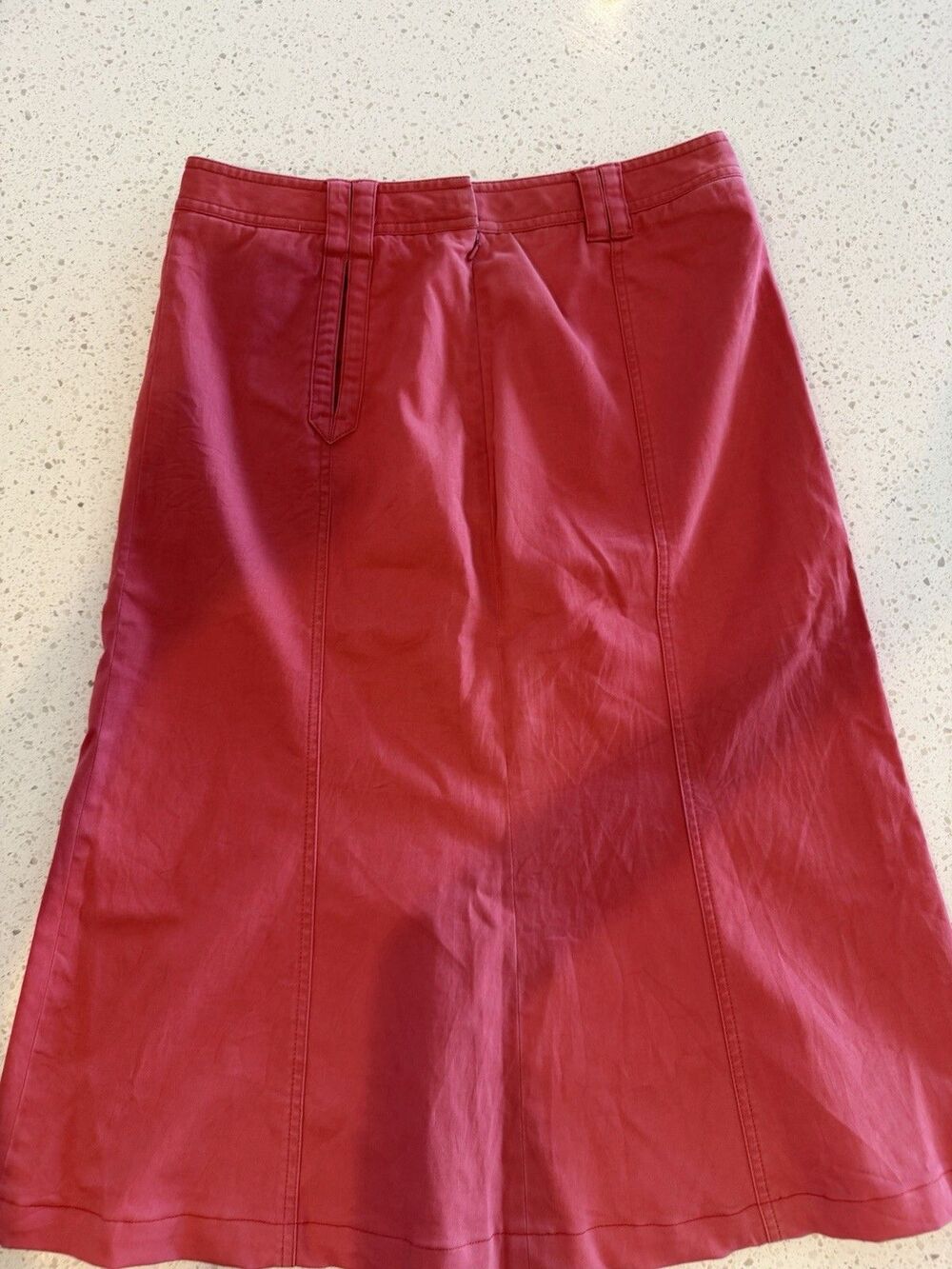 Talbots Red A-Line Knee Length Skirt Cotton Spandex Blend Petites Size 12